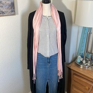 Loft White and Black Blouse